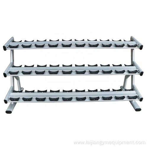 3 tier dumbbells rack fitness gym equipment sets